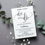 We still do Modern Minimalist Wedding Anniversary Invitation<br><div class="desc">Add your own wording into the template. To more customization (font colour,  font style,  add photo,  move elements),  click on personalize,  scroll down and click on link "click to customize further".</div>