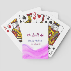 We still do pink purple watercolor glitter sparkle playing cards