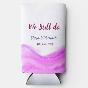 We still do pink purple watercolor glitter sparkle seltzer can cooler