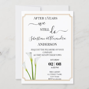 We still Do Renewal Wedding Vows Anniversary Invit Invitation