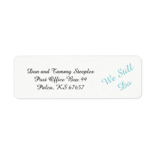 We Still Do Return Address Labels