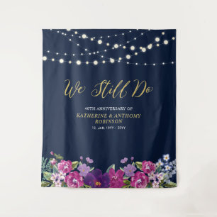 We Still Do   String Lights Wedding Anniversary Ta Tapestry