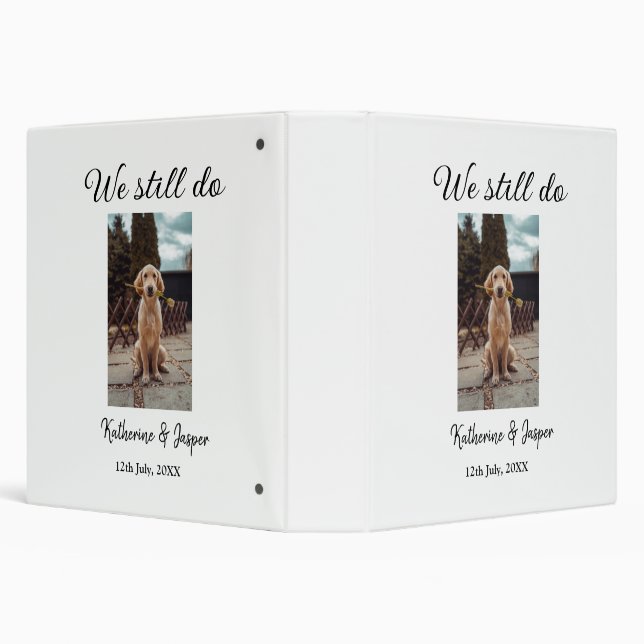 We still do wedding couple pet photo name date sim binder (Background)