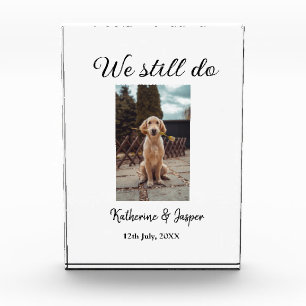 We still do wedding couple pet photo name date sim block