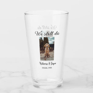 We still do wedding couple pet photo name date sim glass