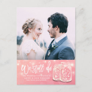 We Still Do Wedding Postponement Rescheduled Photo Announcement Postcard