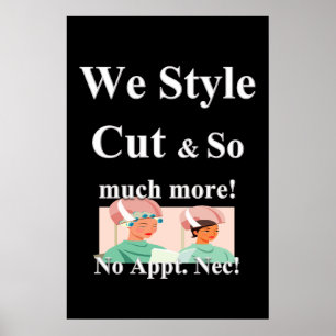 We Style Cut Beauty Salon Poster
