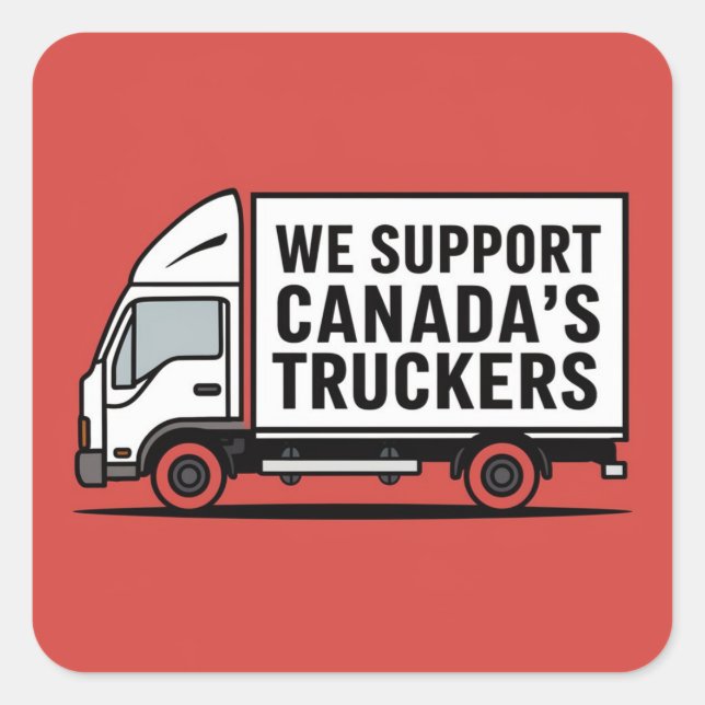 We Support Canadian Trucker Stickers (Front)