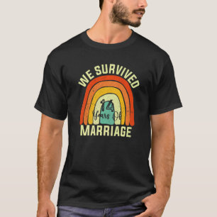 We Survived 14 Years Of Marriage Couple 14th Anniv T-Shirt