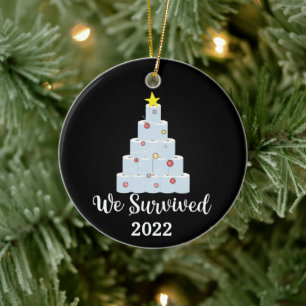 We Survived 2020 a Year to Remember, Toilet Paper Ceramic Ornament