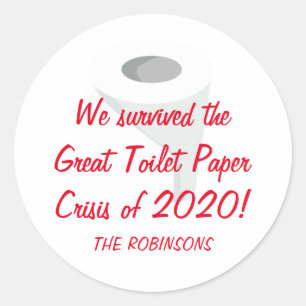 We Survived 2020! Funny Quarantine Classic Round Sticker