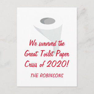 We Survived 2020! Funny Quarantine Family Name Postcard