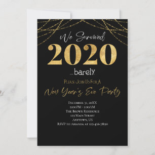 We Survived 2020 New Year's 2021 Invitation