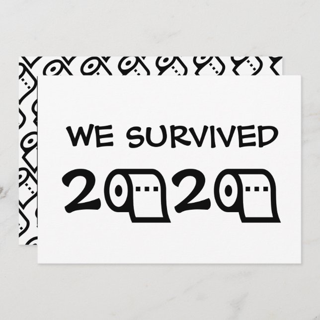 We Survived 2020 Toilet Paper Christmas Invitation (Front/Back)