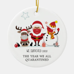We Survived 2020 Year We Quarantined Commemorative Ceramic Ornament