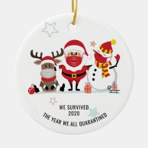 We Survived 2020 Year We Quarantined Commemorative Ceramic Ornament