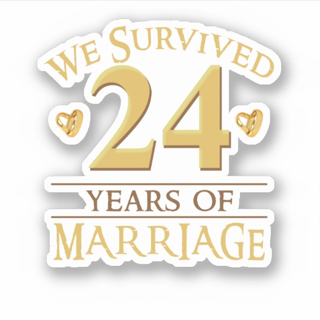We Survived 24 Years Of Marriage Couple 24th Anniv (Front)