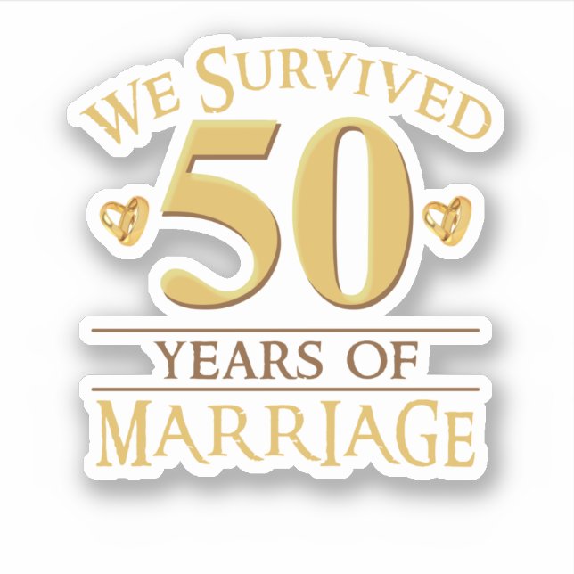 We Survived 50 Years Of Marriage Couple 50th Anniv (Front)
