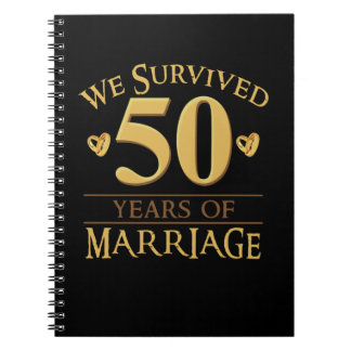 We Survived 50 Years Of Marriage Couple 50th Anniv Notebook