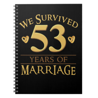 We Survived 53 Years Of Marriage Couple 53rd Anniv Notebook
