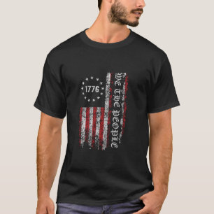 We the People 1776 American Flag Grunge Patriot Tr T-Shirt