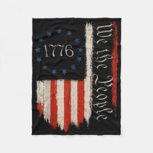 We The People 1776 Independence Day Us Patriot Ame Fleece Blanket