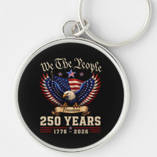 We The People 250 Years Freedom Eagle Keychain