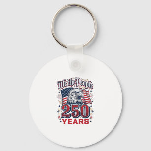We The People 250 Years Patriotic Eagle Vintage De Keychain