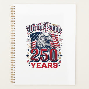 We The People 250 Years Patriotic Eagle Vintage De Planner