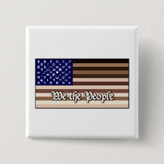 We The People 2 Inch Square Button