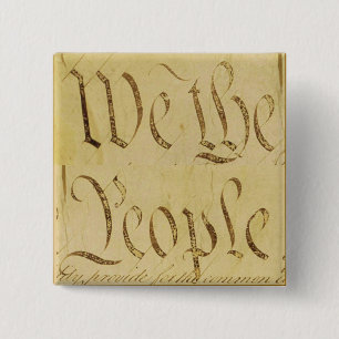 We The People 2 Inch Square Button