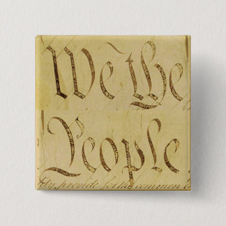 We The People 2 Inch Square Button