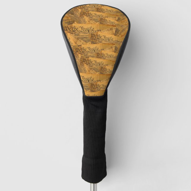 We The People American Constitution  Golf Head Cover (Front)