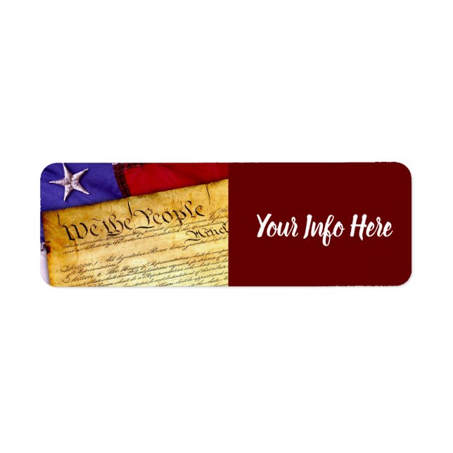 We The People American Constitution Label (Front)