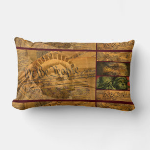 We The People American Constitution Lumbar Pillow