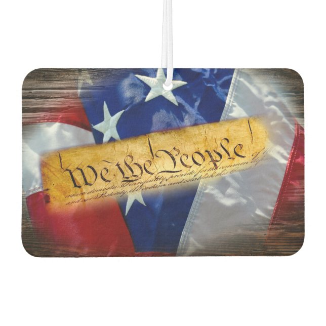 We The People American Flag Air Freshener (Front)