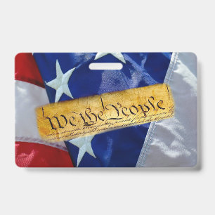We The People American Flag Badge