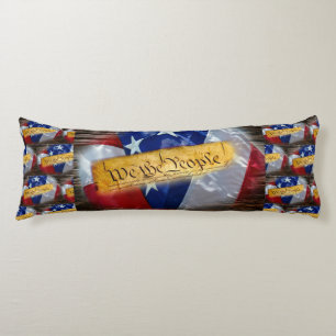 We The People American Flag Body Pillow