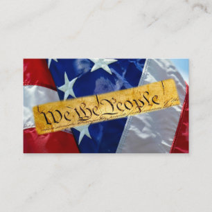 We The People American Flag Business Card