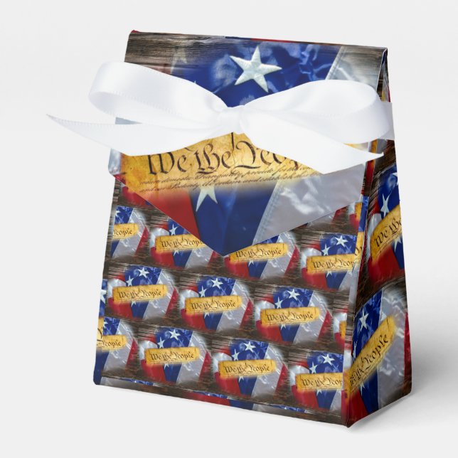 We The People American Flag Favor Box (Front Side)