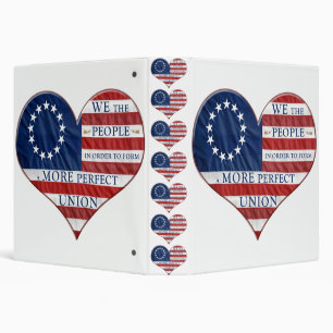 We The People American Flag Heart Binder