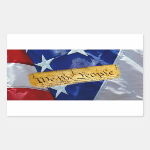 We The People American Flag Sticker