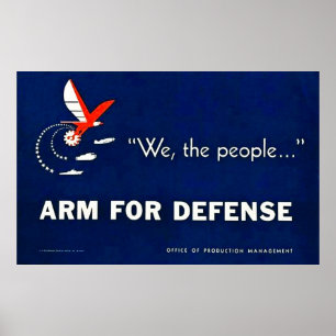 We, the people...Arm for Defence - Vintage WWII Poster