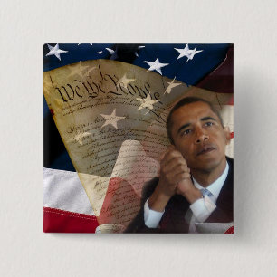 We the People...Barack Obama & the Constitution 2 Inch Square Button
