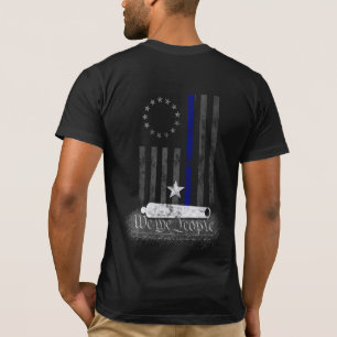 WE THE PEOPLE BETSY ROSS BLUE LINE AMERICAN FLAG T-Shirt