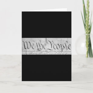 We The People Black n White Card