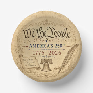 We the People Bowl Paper Plate