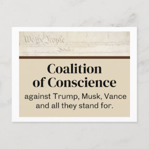 We the People Coalition of Conscience Ides Trump Postcard