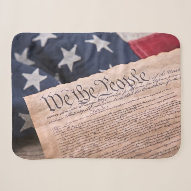 We the People Constitution Sherpa Blanket (Front (Horizontal))