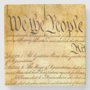 We the People - Constitution Stone Coaster